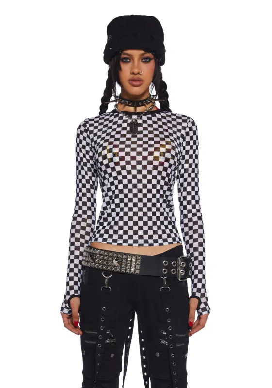 Why Bother Mesh Top sold by Dolls Kill