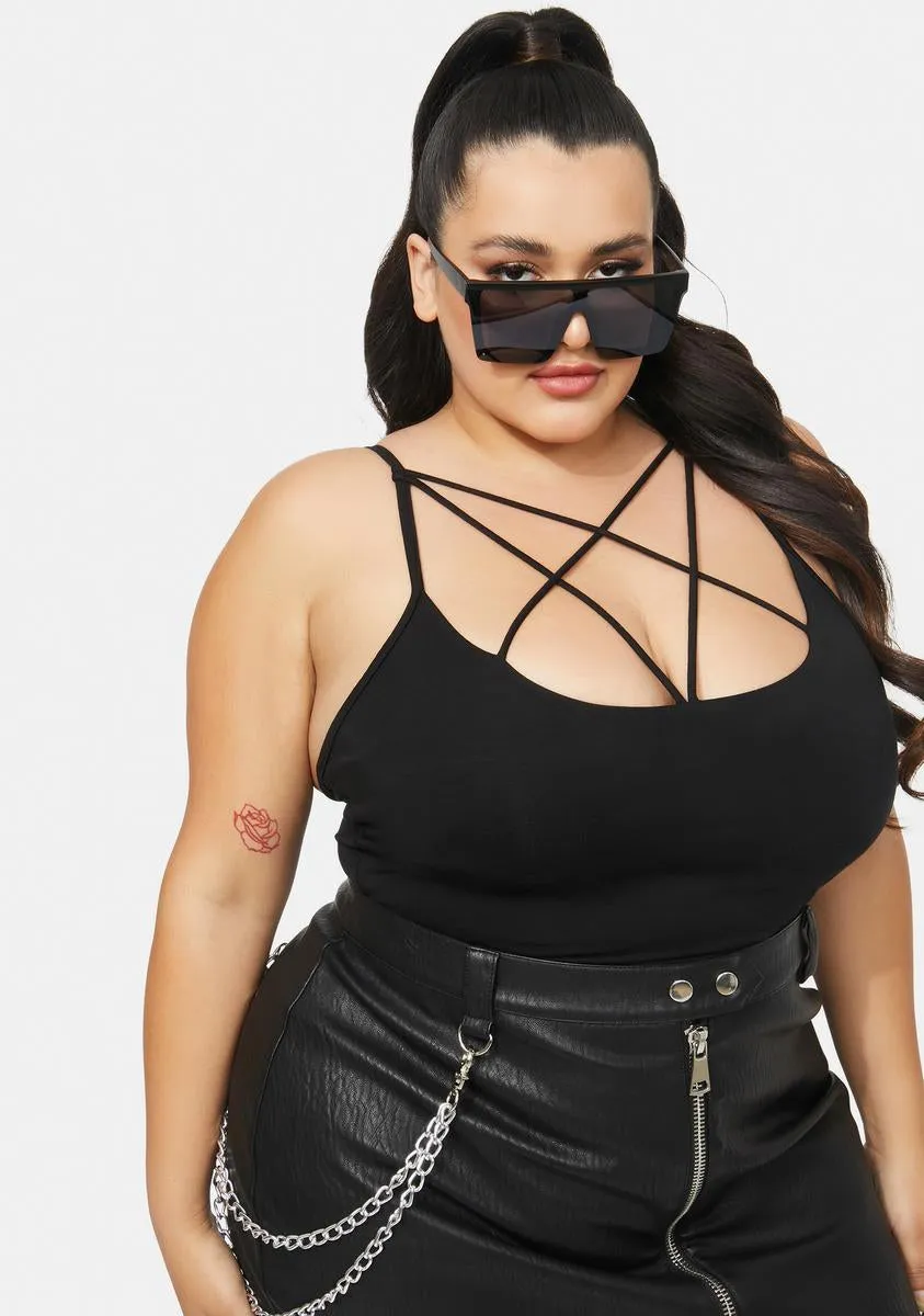 You're Fashionably Late Strappy Crop Tank sold by Dolls Kill product image thumbnail 2