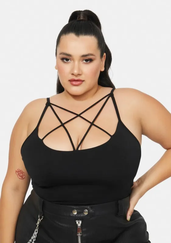 You're Fashionably Late Strappy Crop Tank sold by Dolls Kill