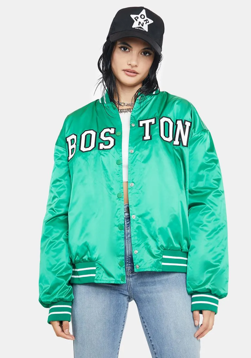 Boston Baseball Jacket sold by Dolls Kill