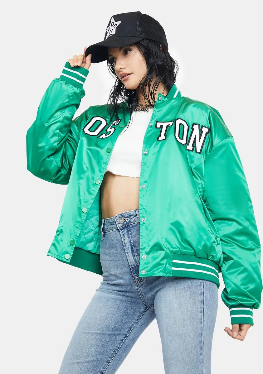 Boston Baseball Jacket sold by Dolls Kill product image thumbnail 2