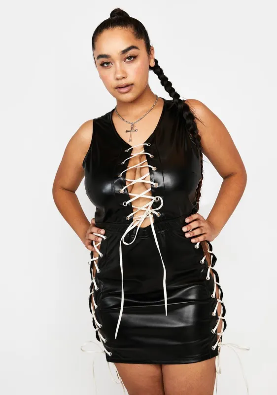 Plus Caught You Staring Mini Dress sold by Dolls Kill