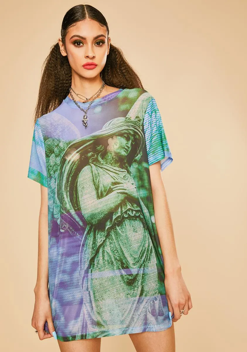 Digital Saga Mesh Graphic Tee sold by Dolls Kill