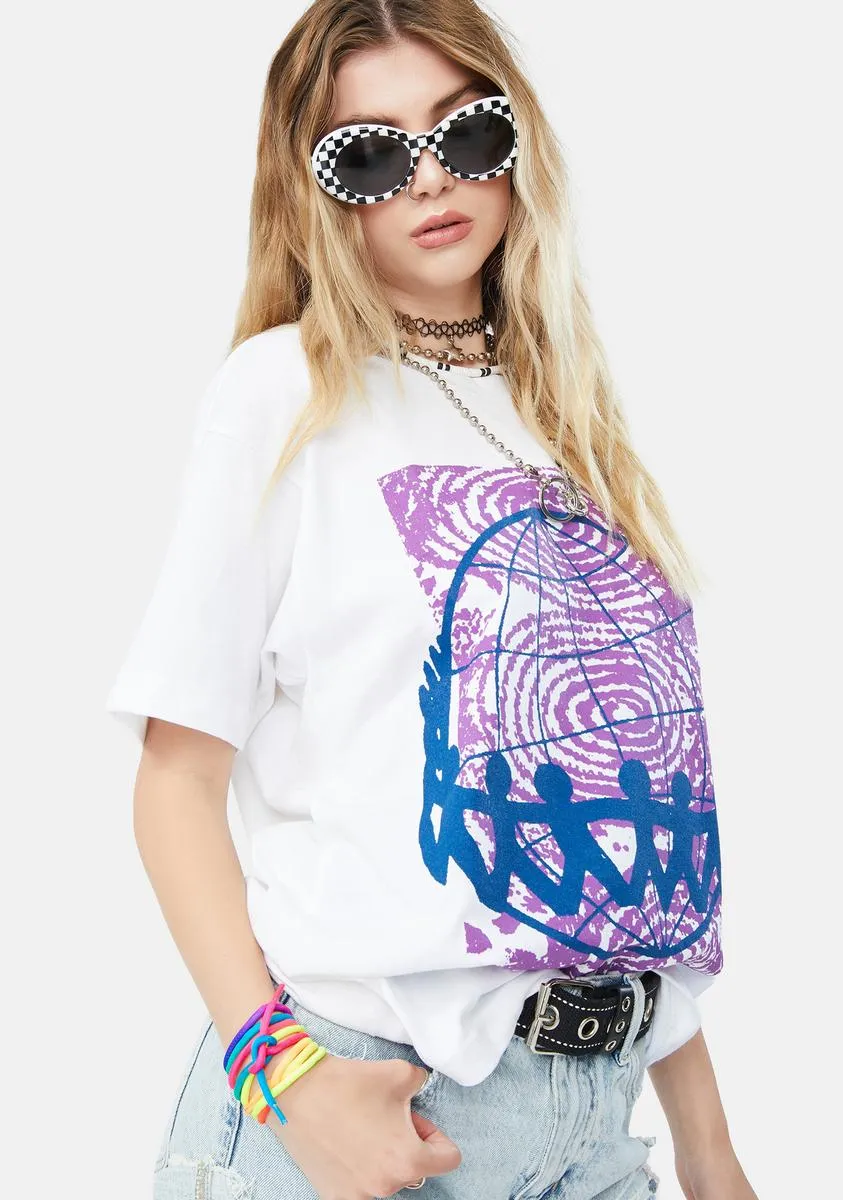 No Sides On A Round Planet II Sustainable Tee sold by Dolls Kill product image thumbnail 4