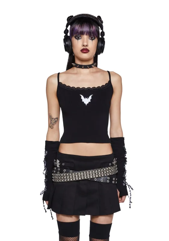 Reckless Type Cami Tank - Black sold by Dolls Kill