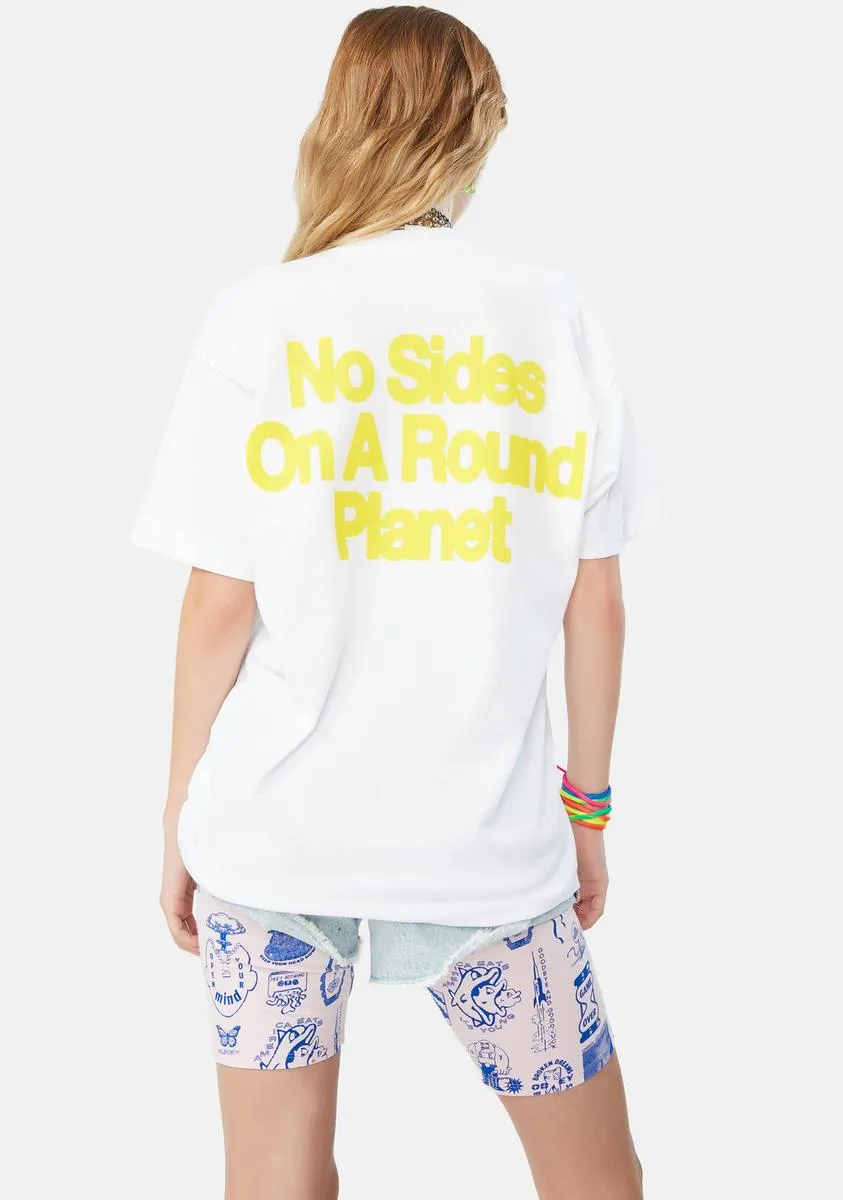 No Sides On A Round Planet II Sustainable Tee sold by Dolls Kill product image thumbnail 2