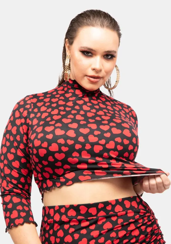Plus Wrap Me In Your Love Crop Top sold by Dolls Kill