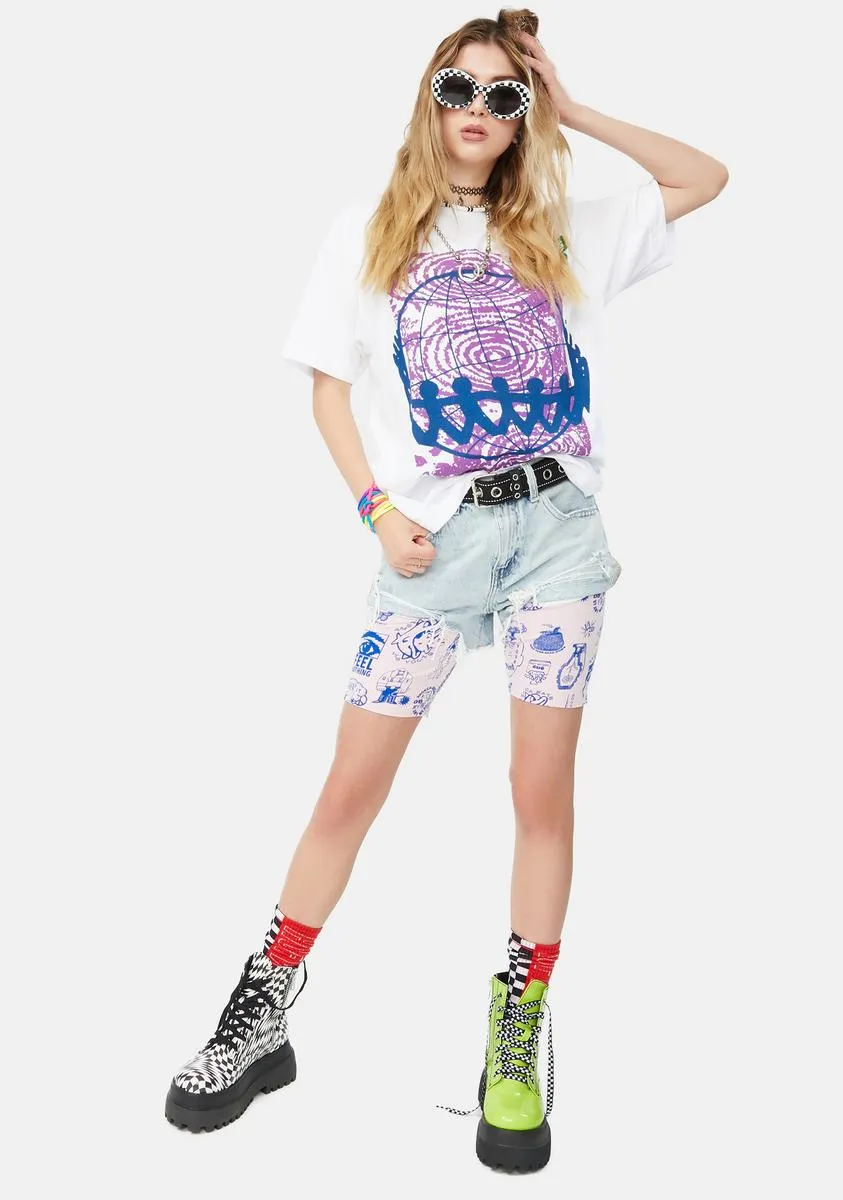 No Sides On A Round Planet II Sustainable Tee sold by Dolls Kill product image thumbnail 3