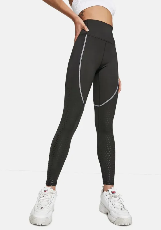 Train Digital Print High Waisted Tights sold by Dolls Kill