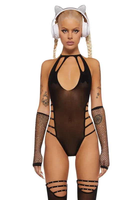Cutting Edge Sheer Bodysuit sold by Dolls Kill