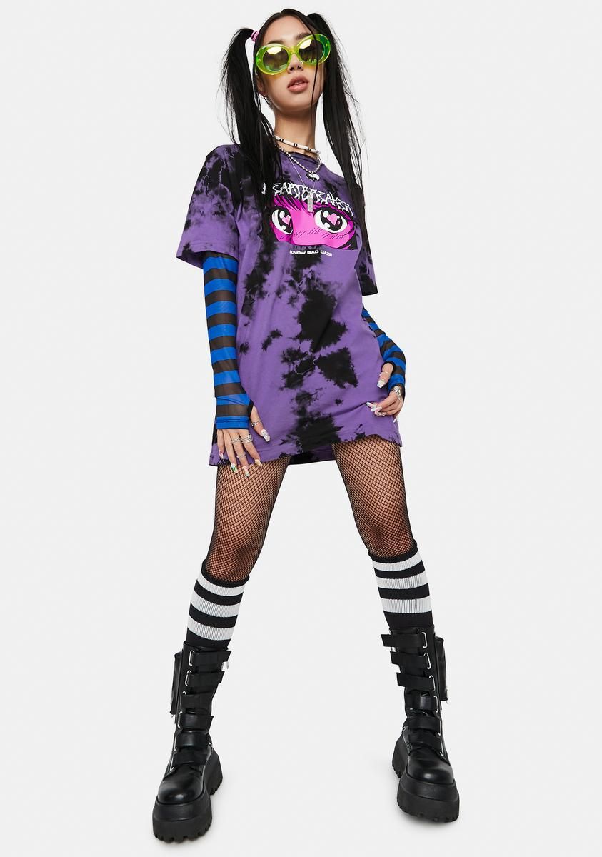 Heartbreaker Tie Dye Graphic Tee sold by Dolls Kill product image thumbnail 3