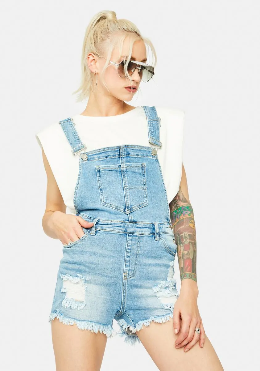 True Counter Culture Distressed Denim Short Overalls sold by Dolls Kill product image thumbnail 2