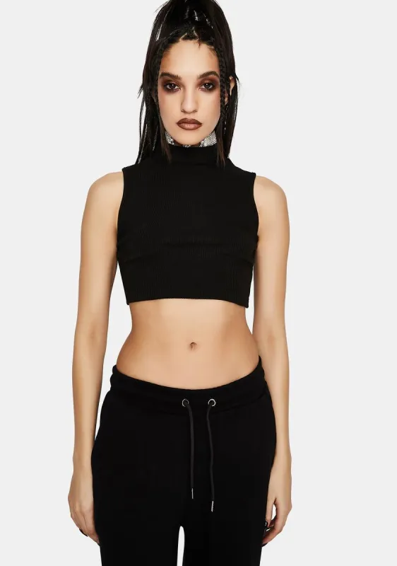Top Hit Mock Neck Crop Tank sold by Dolls Kill