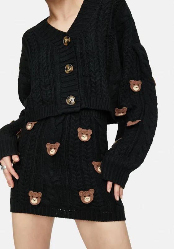 Teddy Time Knit Sweater Skirt sold by Dolls Kill