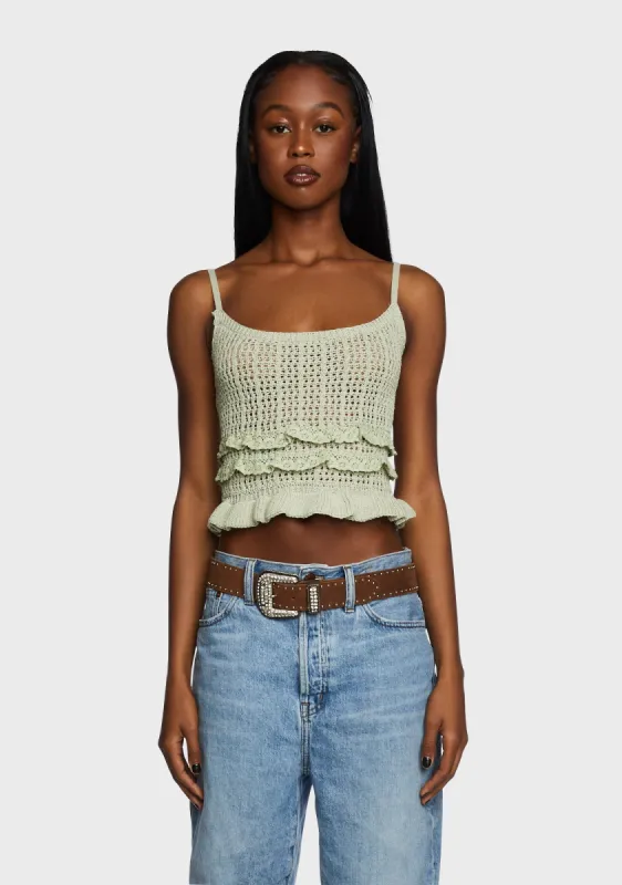 Chatty Talks Crochet Top sold by Dolls Kill