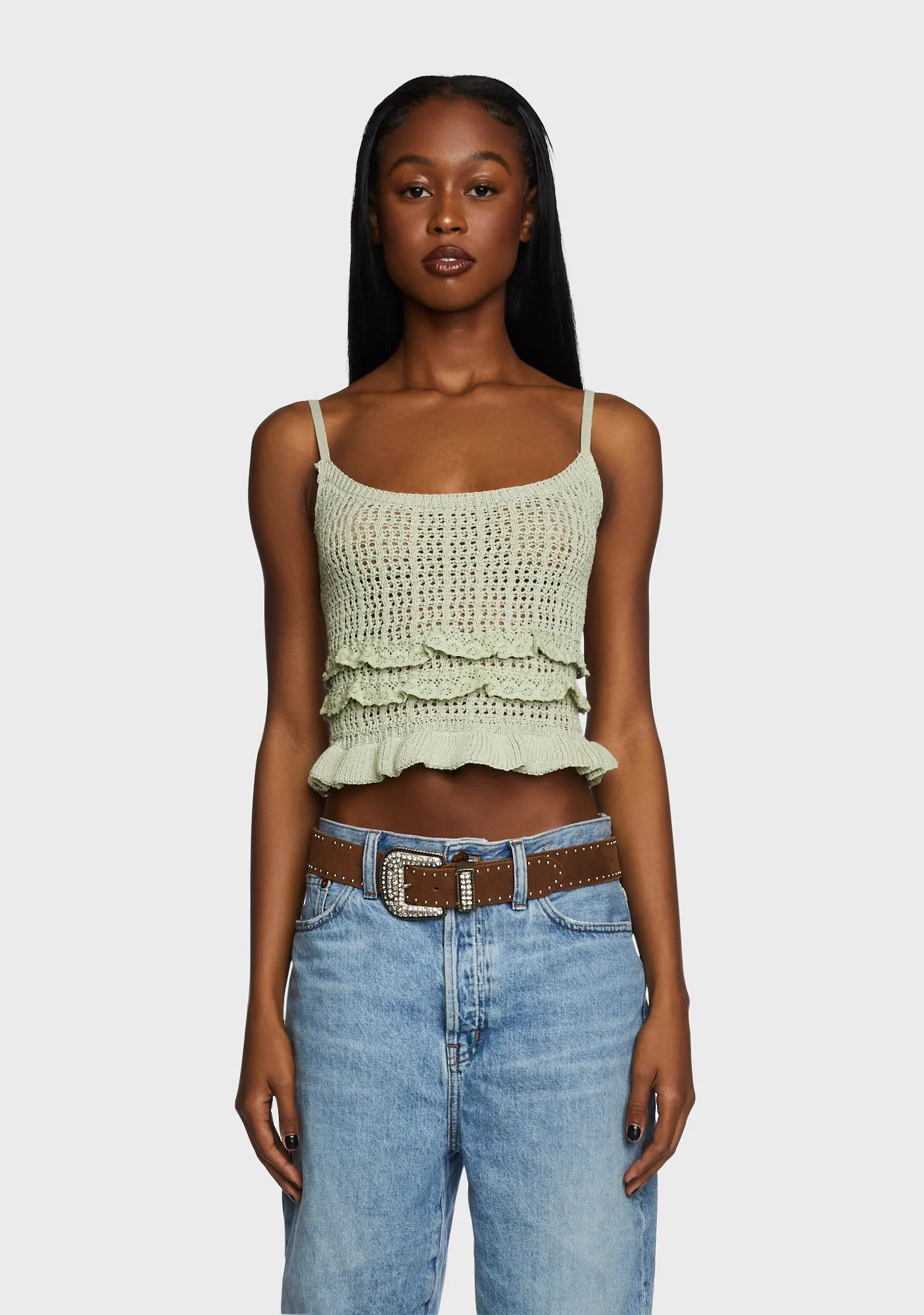 Chatty Talks Crochet Top sold by Dolls Kill