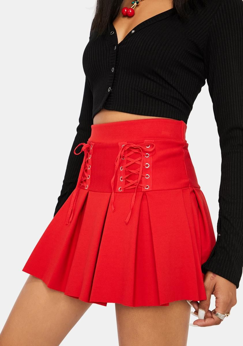 Ruby Modern School Girl Pleated Skort sold by Dolls Kill