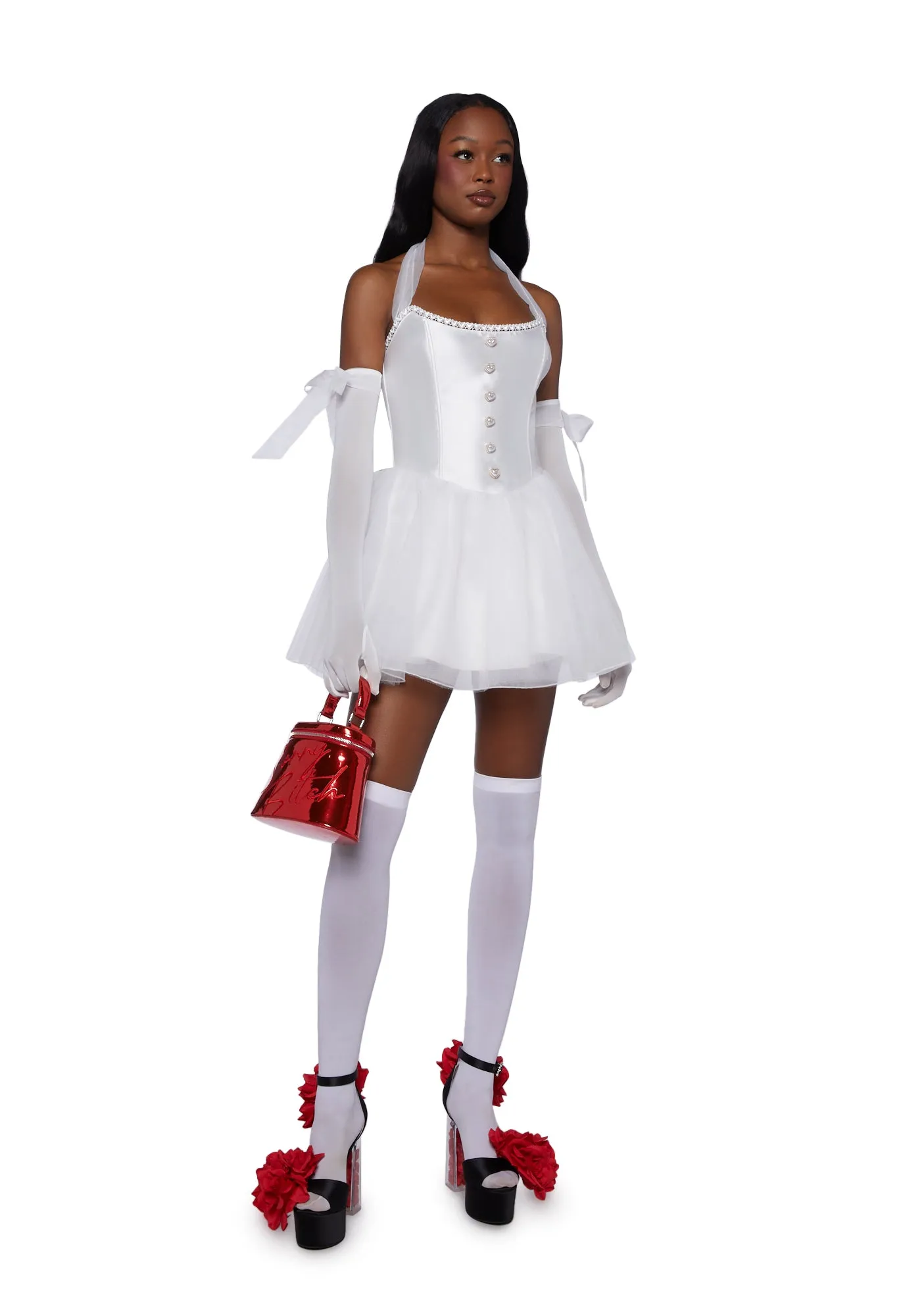 Dream Of You Mini Dress- White sold by Dolls Kill product image thumbnail 2