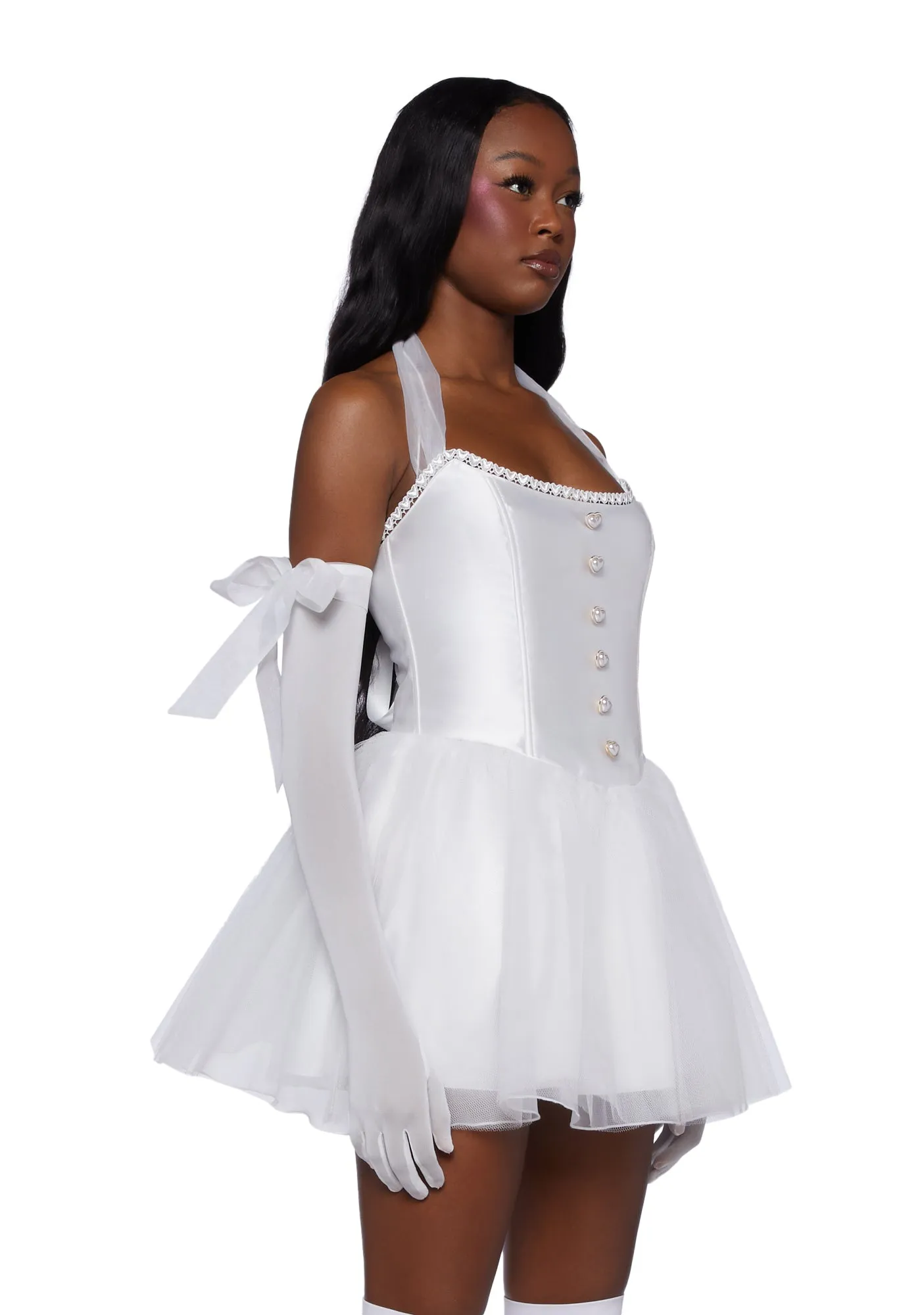 Dream Of You Mini Dress- White sold by Dolls Kill product image thumbnail 3