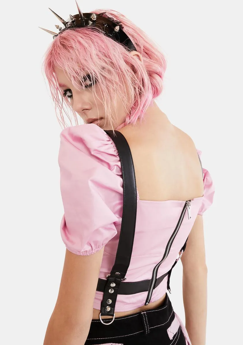 No Tears Tonight Harness Crop Top sold by Dolls Kill product image thumbnail 4