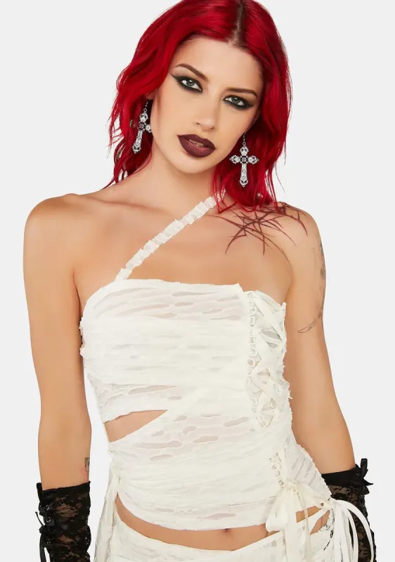 Mummy Wrap Bustier Top sold by Dolls Kill
