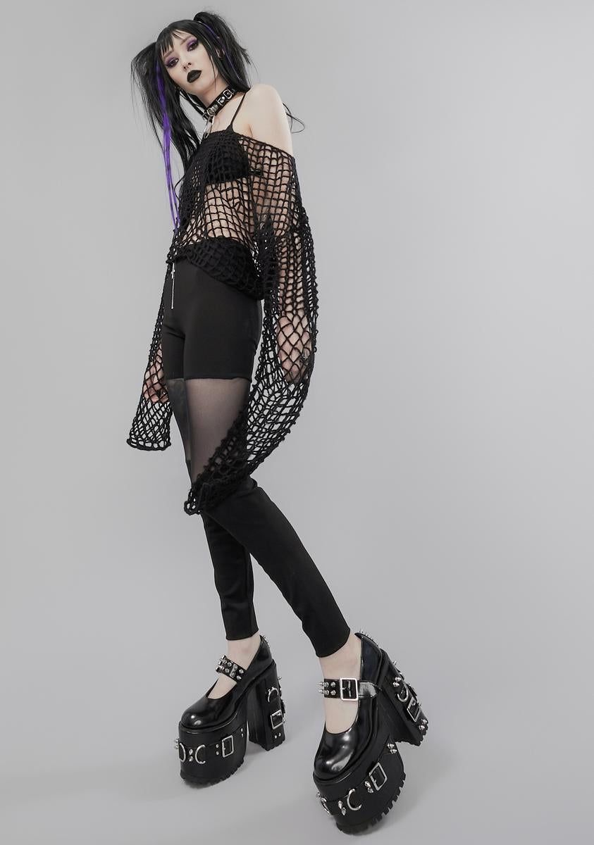 Pray For Evil Mesh Leggings sold by Dolls Kill product image thumbnail 3