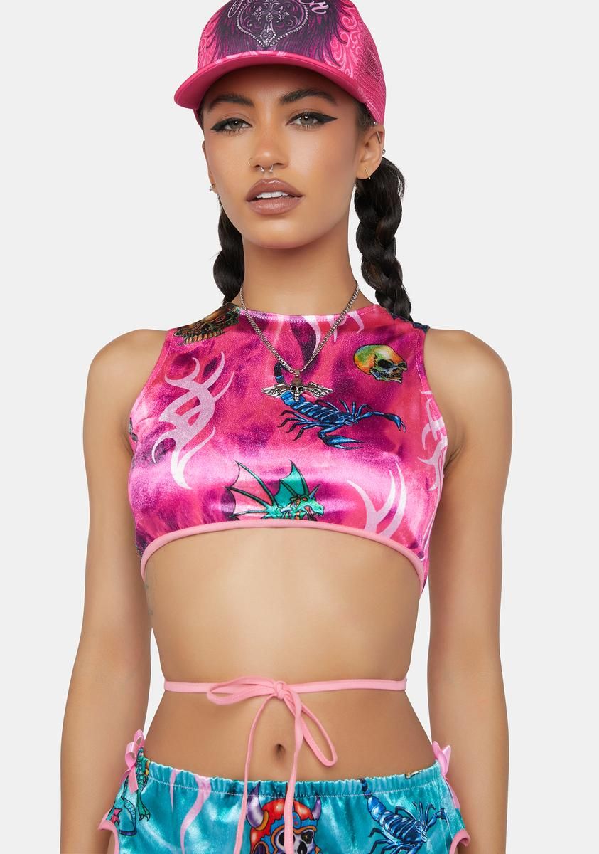 Heart 2 Way Crop Top sold by Dolls Kill product image thumbnail 2