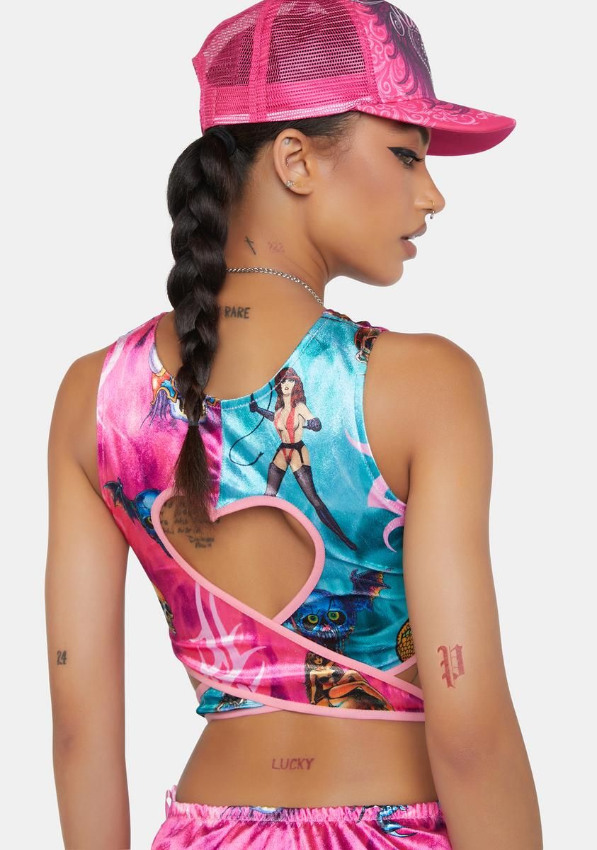 Heart 2 Way Crop Top sold by Dolls Kill product image thumbnail 4