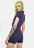 Navy Play To Win Knit Romper sold by Dolls Kill