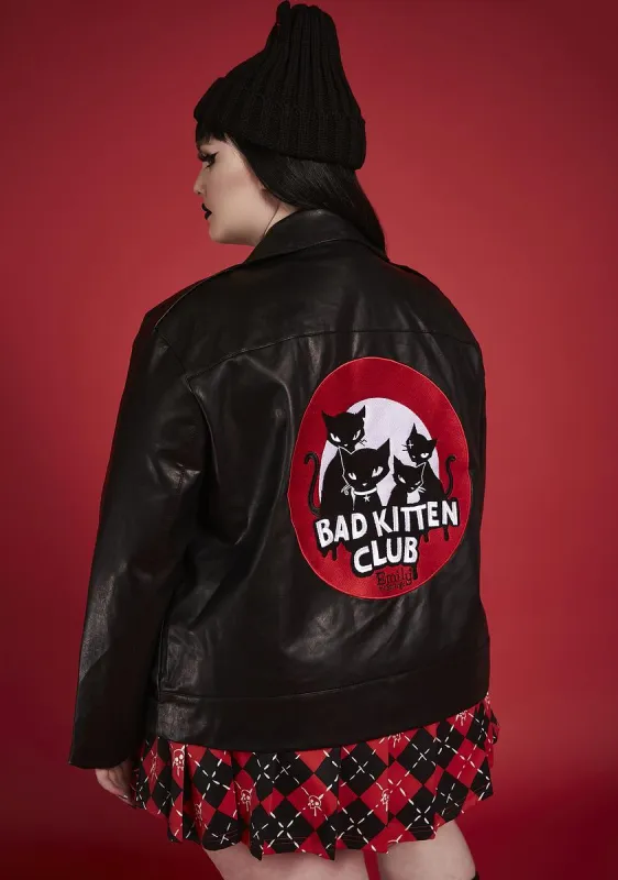 Plus Bad Kitten Club Moto Jacket sold by Dolls Kill