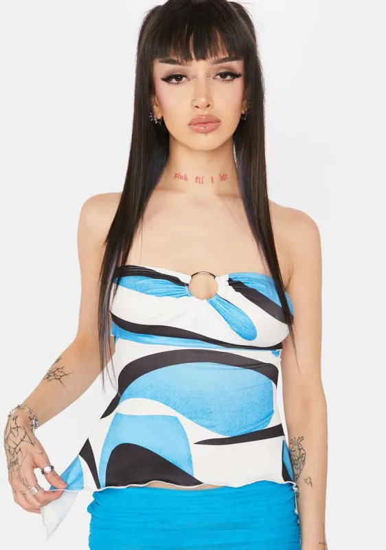 Sky Wishful Winks Tube Top sold by Dolls Kill
