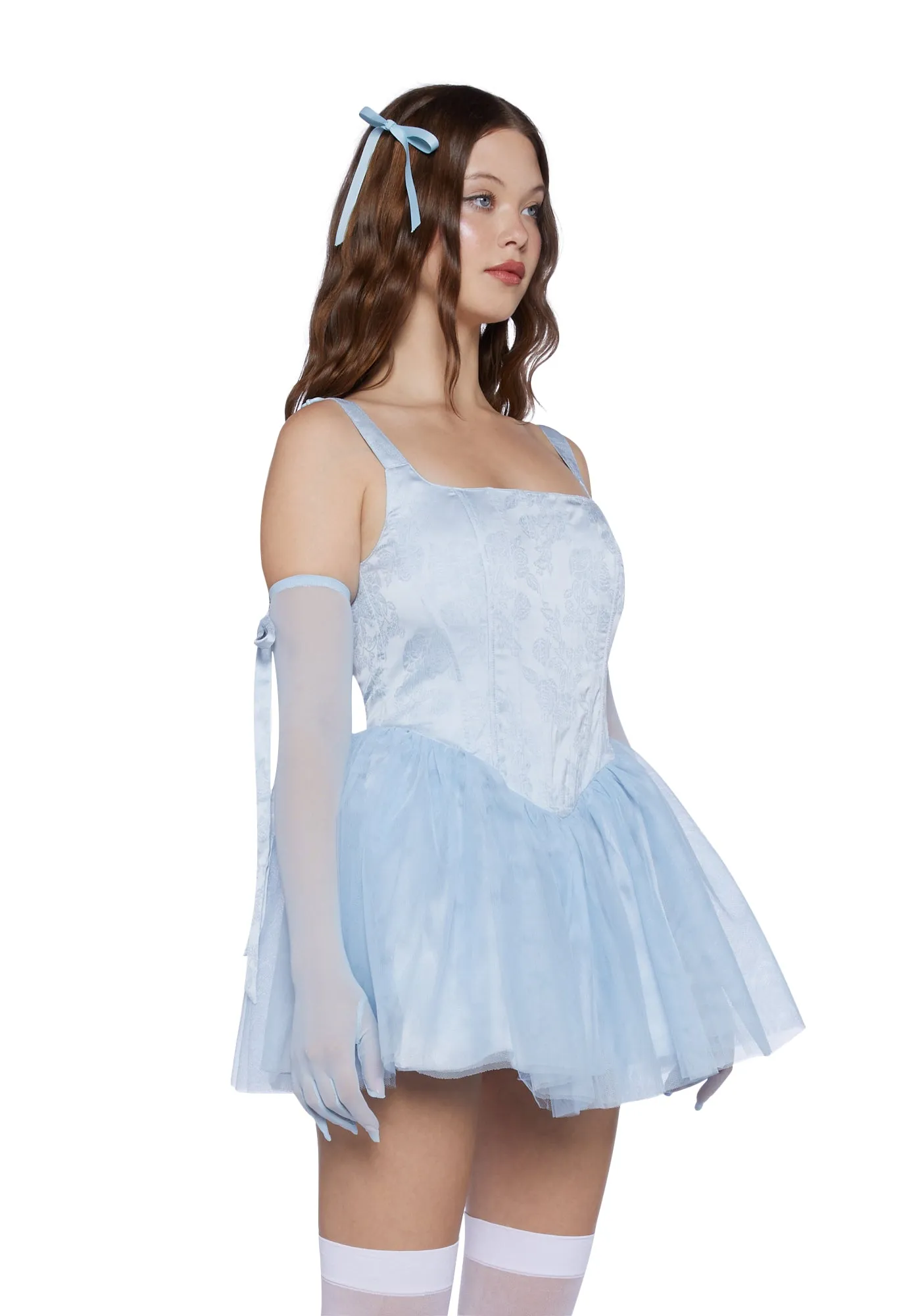 Enchanted Winter Mini Dress With Gloves sold by Dolls Kill product image thumbnail 3