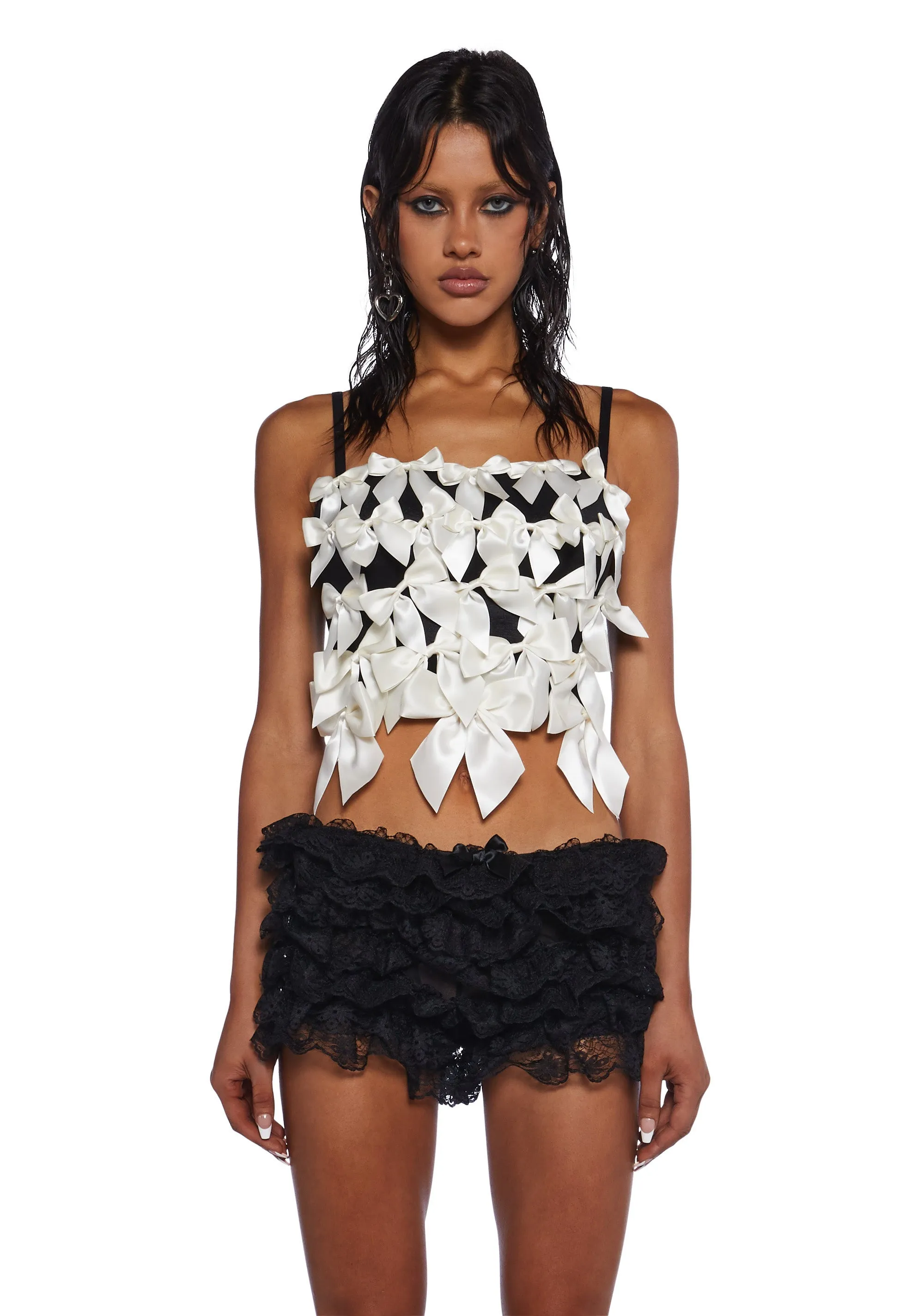 Put A Bow On It Corset Top sold by Dolls Kill