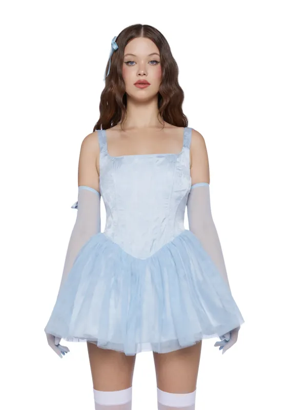 Enchanted Winter Mini Dress With Gloves sold by Dolls Kill
