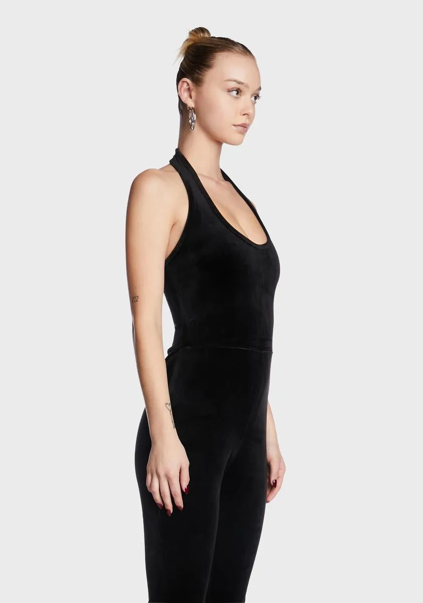 Big Bling Velour Halter Jumpsuit sold by Dolls Kill product image thumbnail 5