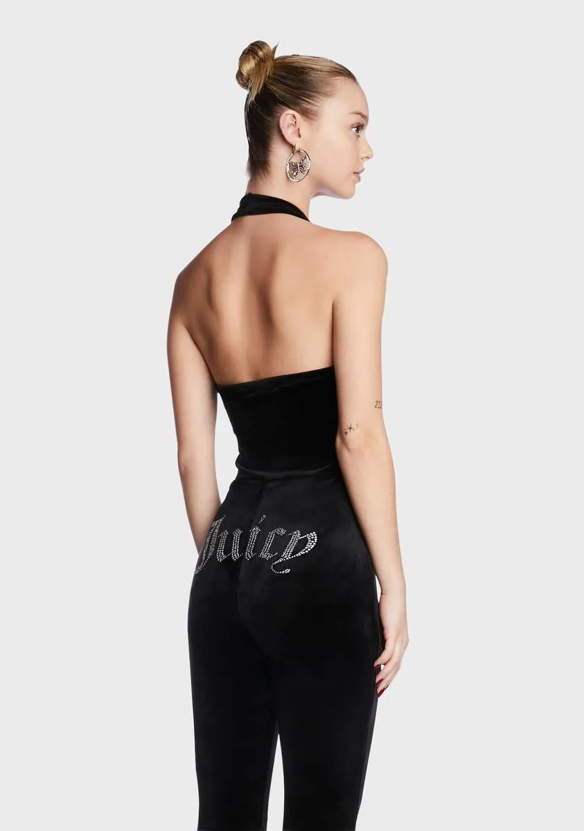 Big Bling Velour Halter Jumpsuit sold by Dolls Kill product image thumbnail 2