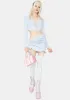 Aqua Wasted On U Ruched Skirt Set sold by Dolls Kill