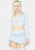 Aqua Wasted On U Ruched Skirt Set sold by Dolls Kill