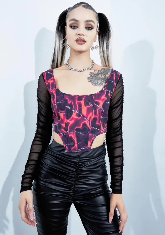 High Risk Hottie Corset Top sold by Dolls Kill