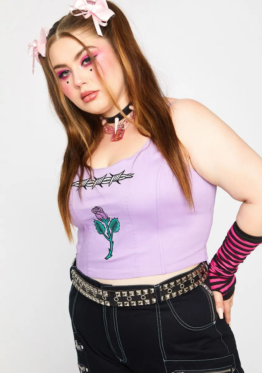 Plus Tacks For Snacks Corset Crop Top sold by Dolls Kill product image thumbnail 2