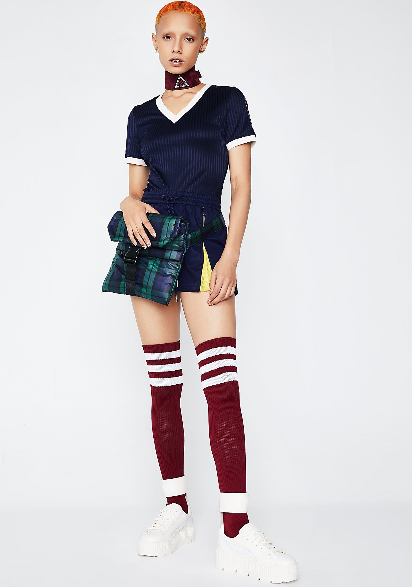 FENTY PUMA By Rihanna V-Neck Jersey Bodysuit sold by Dolls Kill product image thumbnail 5