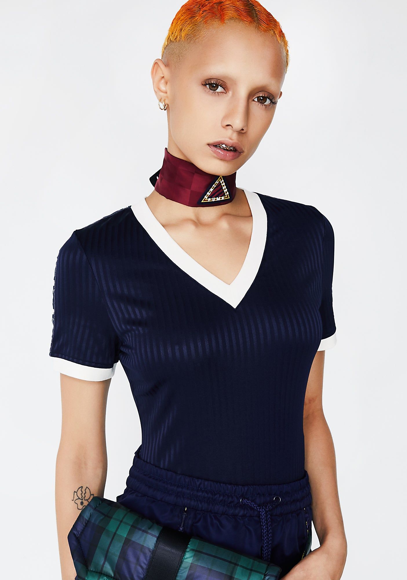 FENTY PUMA By Rihanna V-Neck Jersey Bodysuit sold by Dolls Kill product image thumbnail 2