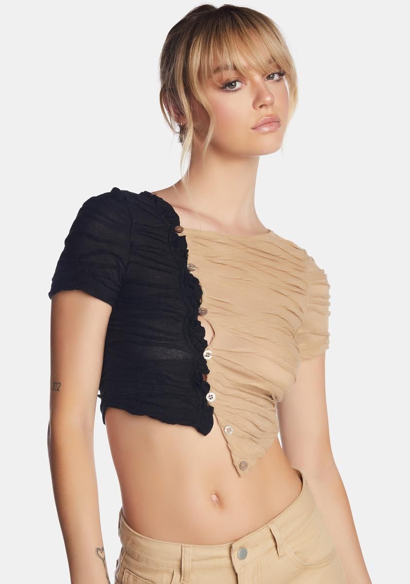 Cyber Stalk Crop Top sold by Dolls Kill