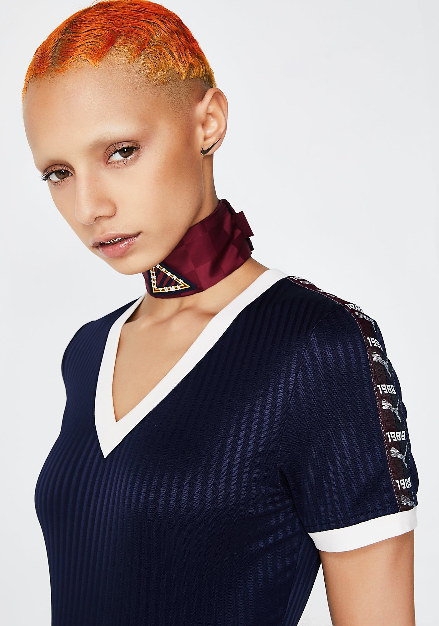 FENTY PUMA By Rihanna V-Neck Jersey Bodysuit sold by Dolls Kill product image thumbnail 3