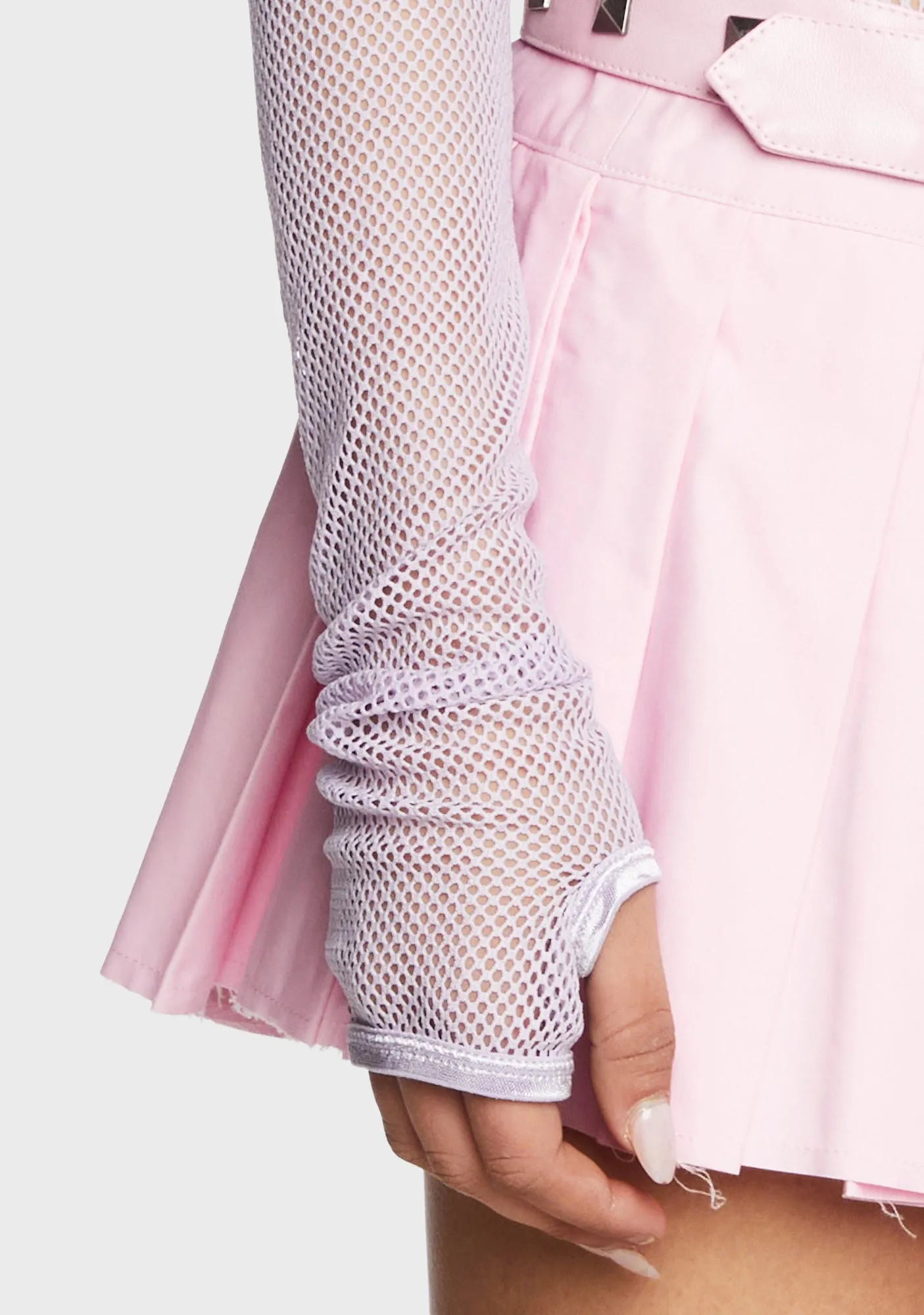 See Thru Me Fishnet Top - Lavender sold by Dolls Kill product image thumbnail 2