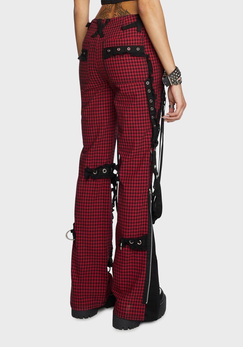 Red And Black Bo Peep Dark Street Pants sold by Dolls Kill product image thumbnail 4