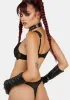 WW x Sammi Lace & Mesh Strappy Thong sold by Dolls Kill