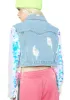 Shimmy Cropped Denim Jacket sold by Dolls Kill