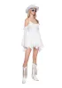 Fairy Delights Ruffled Handkerchief Dress - White sold by Dolls Kill
