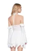 Fairy Delights Ruffled Handkerchief Dress - White sold by Dolls Kill